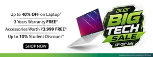 Grab Up to 40% Off on Acer Tech + Free Accessories!
