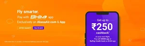 Grab Up to ₹250 Cashback with BHIM App on Akasa Air!