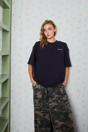 Grab the Navy Blue Oversized T-shirt - Perfect for Every Wardrobe!