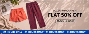 Grab 50% Off on Stylish Boxers & Pyjamas!