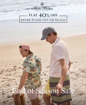 Save Big: 40% Off + Extra ₹1,000 at Brooks Brothers!