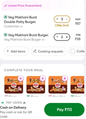 Savor 5 Burgers for Just ₹113 with Toing!