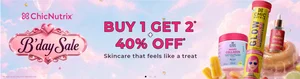 Chicnutrix B'Day Sale: Buy 1 Get 2 + 40% Off & Freebie on ₹599+!