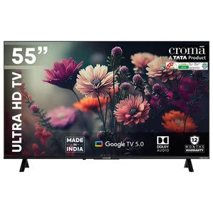 Save Big on Croma 55" 4K Ultra HD Google TV - Instant Discounts Available!