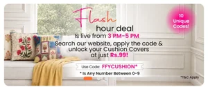 Grab Cushion Covers for Just ₹99 - Flash Sale!