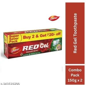 Grab 2 Dabur Red Toothpaste 150g for a Fresh Smile!