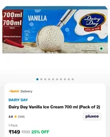 Get 10% Off Dairy Day Vanilla Ice Cream (Pack of 2)!