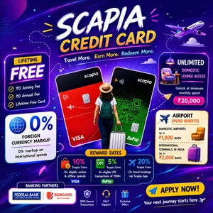 Get the Federal Scapia Credit Card - Lifetime Free!