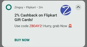 Grab 2% Cashback on Flipkart Gift Card!