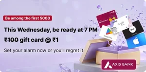 Grab Flipkart Gift Cards for Just ₹1 at 7 PM!