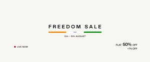 Massive Freedom Sale: Get 50% + Extra 7% OFF!