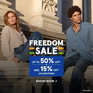 Grab Up to 50% + Extra 15% OFF in Freedom Sale!