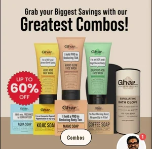 Buy 2 Get 2 FREE on Ghar Soaps + Up to 60% OFF!