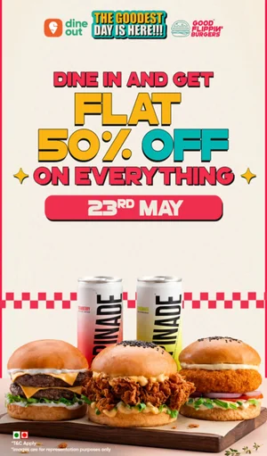 Get 50% Off Everything at Good Flippin Burgers on May 23!