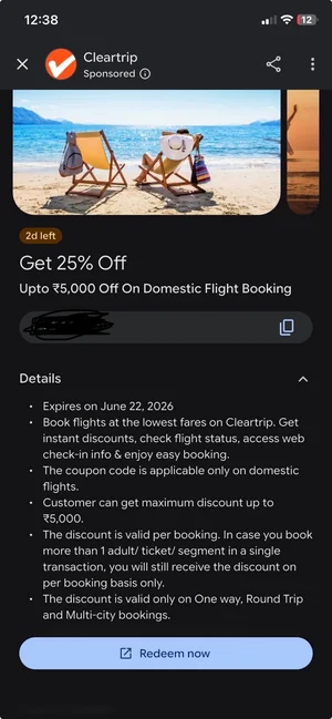 Get 25% OFF Flights with Google Pay on Cleartrip!