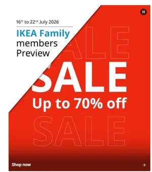 Save Up to 70% with IKEA FAMILY Sale!