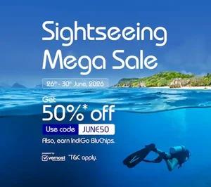 Save Up to 50% on IndiGo Sightseeing Activities!