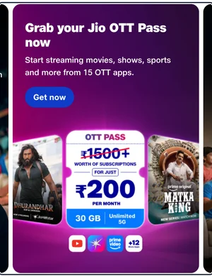 Grab Jio OTT Pass: 15+ Subscriptions for Just Rs 200!
