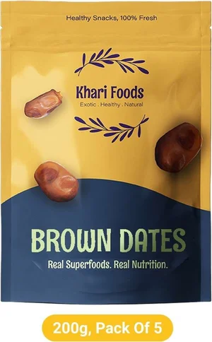 Grab Khari Foods Premium Brown Dates - Energy Booster Snack!