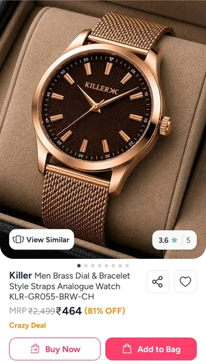 Grab the Killer Men's Brass Dial Watch - Limited Time Offer!
