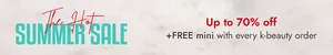 Hot Summer Sale: Up to 70% Off + Free Mini with K-Beauty Orders!