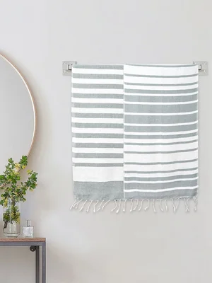 Grab KLOTTHE 2-Piece Striped Cotton Bath Towel Set for Just ₹179!