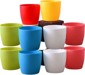 Grab 10 Multicolor Plastic Pots for Your Plants!