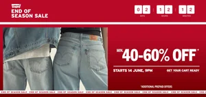 Levi's End of Season Sale: Up to 60% Off + Extra 5% Off!