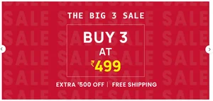 Grab 3 Items for Just ₹499/₹999/₹1499 + Extra ₹500 Off!