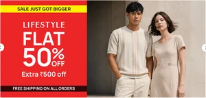 Massive Sale: 50% Off + Extra ₹500 & Free Shipping!