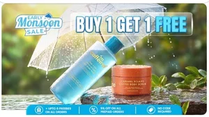 Grab Buy 1 Get 1 Free + Gifts in mCaffeine Monsoon Sale!