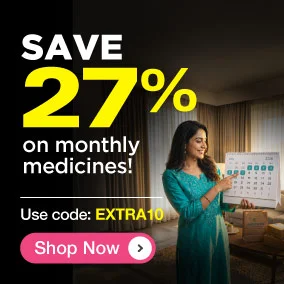 Grab 27% OFF on Medicine Orders with EXTRA10!