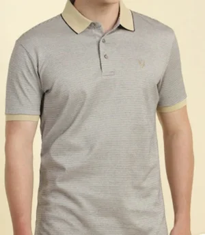 Grab Your Stylish Beige Texture Polo T-Shirt Now!