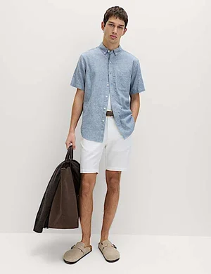Grab 20% Off Men's Linen-Rich Short Sleeve Shirt - Now ₹2,399!