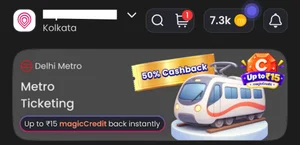Get ₹15 Cashback on Metro Tickets with Magicpin!