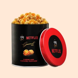 Grab Netflix Gourmet Cheese & Caramel Popcorn Tin - Limited Stock!