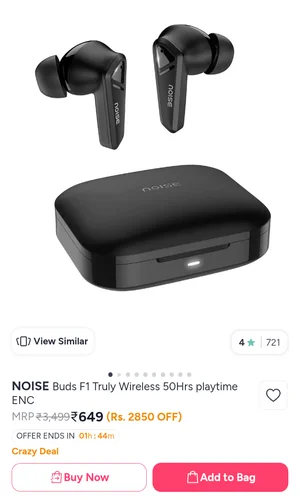 Grab NOISE Buds F1 with 50Hrs Playtime – Extra 10% Off!