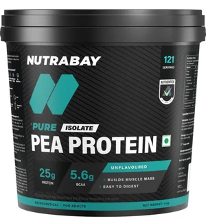 Grab 4 kg Nutrabay Pure Pea Isolate Protein Now!