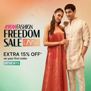 Score Up to 75% Off + Extra 15% on First Order at Nykaa Fashion!