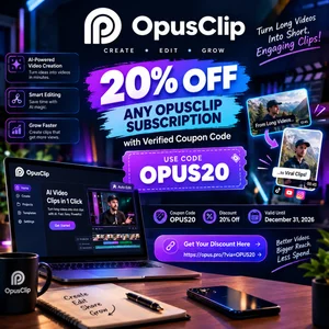 Unlock 20% Off OpusClip Subscriptions with Code OPUS20!