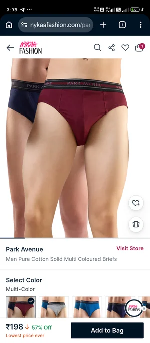 Grab Park Avenue Briefs for Just ₹198 – Shop Now!