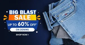 Pepe Jeans Mega Blast: Up to 60% Off + Extra ₹100 Off!