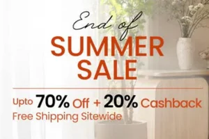 Pepperfry End of Summer Sale: Up to 70% Off + Extra Cashback!