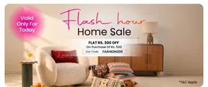 Save ₹300 on Home Decor Orders Over ₹500 - Use Code FASHION300!