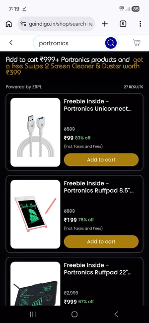 Grab a Free Portronics Screen Cleaner with ₹999 Purchase!