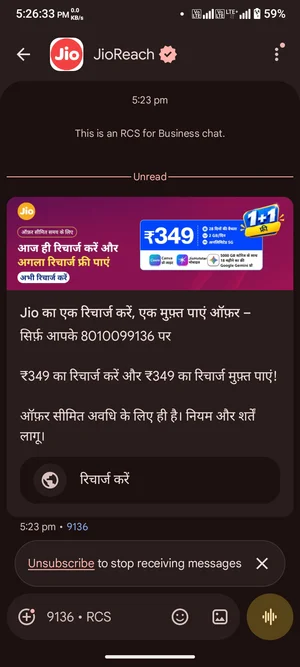Recharge with 349 rs and get additional recharge worth 349 absolutely free