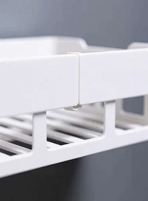 Upgrade Your Space: 2-Pack Shopitech Plastic Shelf Racks!