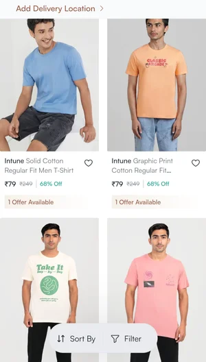 Shop Men's & Women's Clothing Starting at ₹79!
