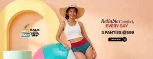 Grab 3 Panties for Just ₹599 - Upto 70% Off at Shyaway!