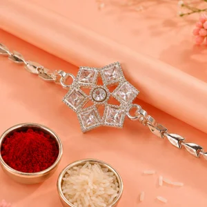 Get Star Floral Silver Rakhi for Only ₹8!
